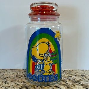 Vintage Snoopy glass canister